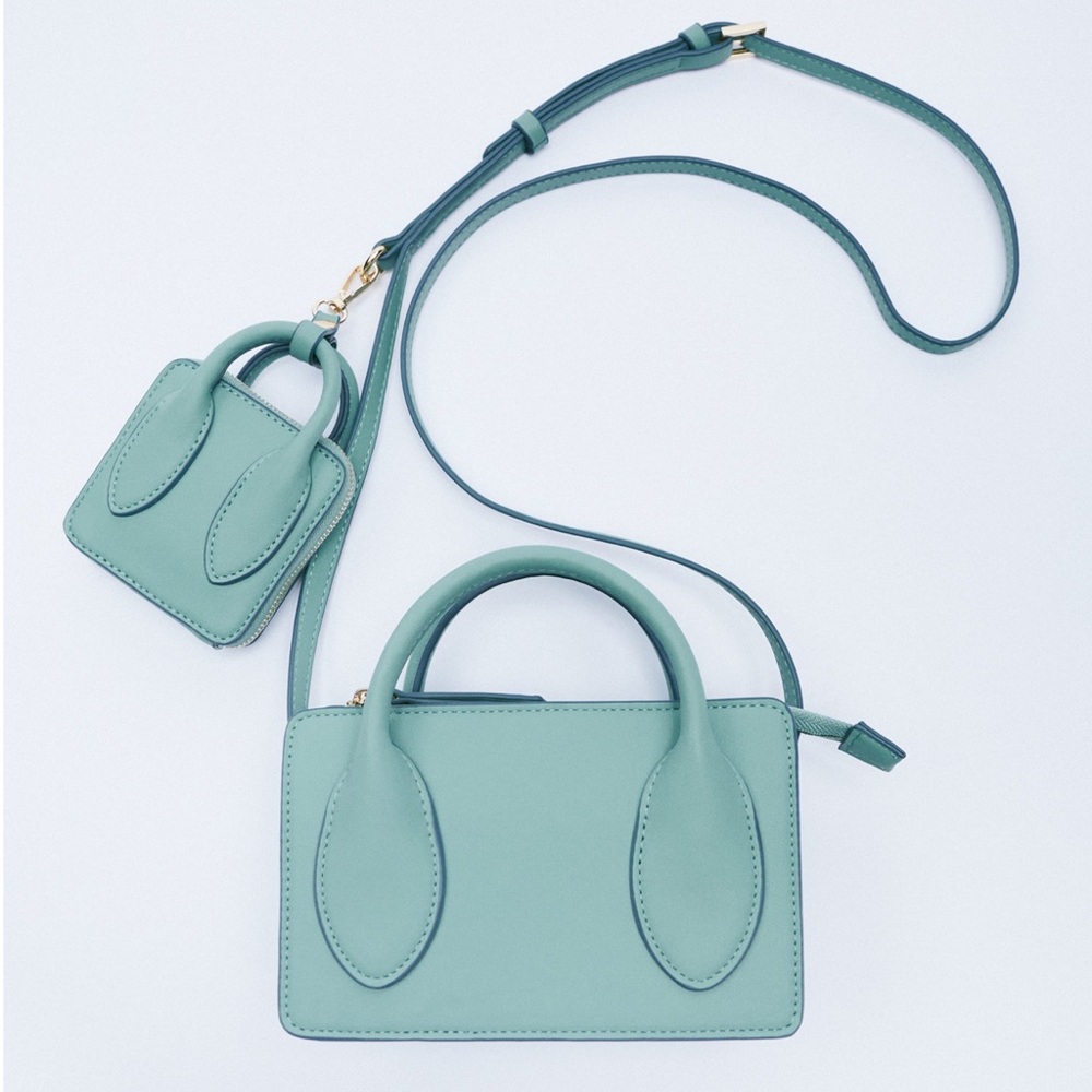🆕 ZARA Mini Crossbody Bag with Ultra Mini Bag Charm